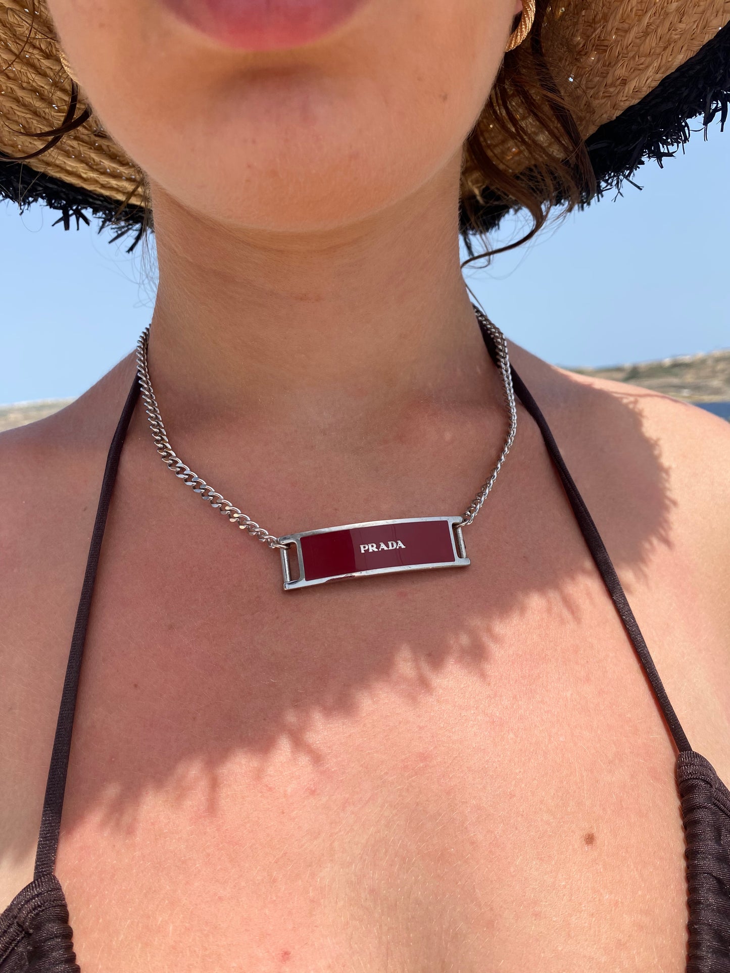 Prada Necklace - Burgundy