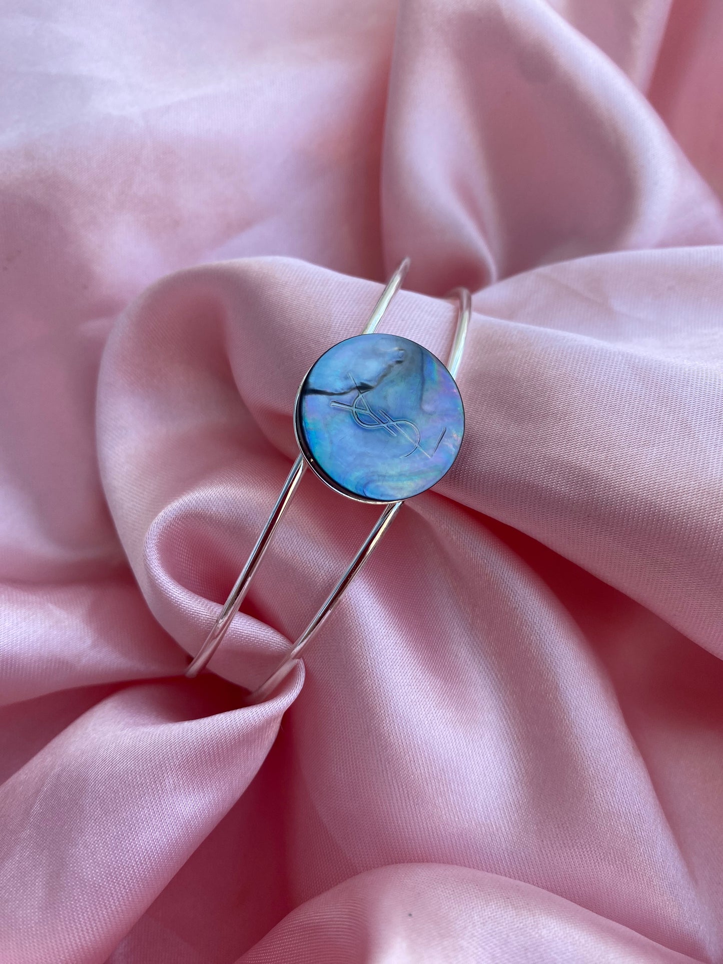 Yves Saint Laurent bangle bracelet - Mother-of-pearl Silver