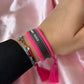 Bracelet Hermes - Pompon Rose Fluo