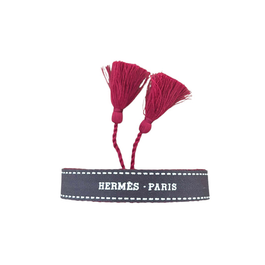 Bracelet Hermès- Pompon Bordeaux