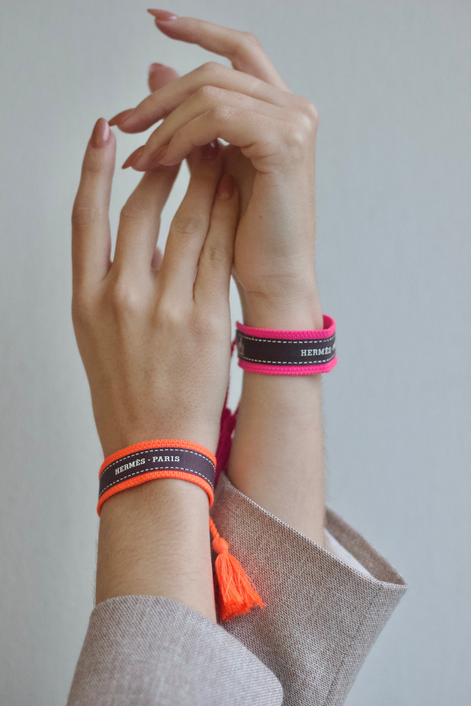 Bracelet Hermes - Pompon Orange Fluo