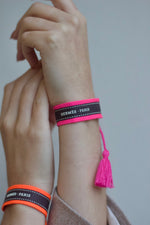 Bracelet Hermes - Pompon Rose Fluo