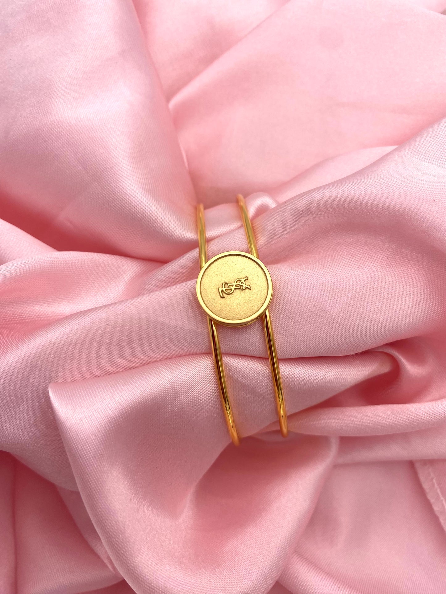 Yves Saint Laurent bangle bracelet - Mother-of-pearl Silver